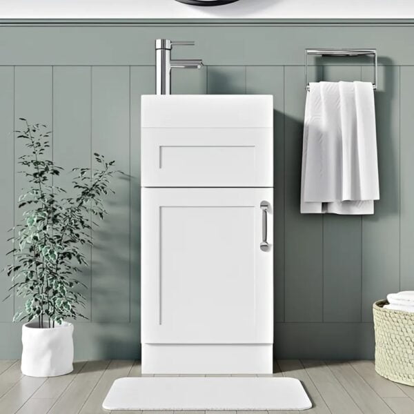 400mm Crawley White Vanity Unit