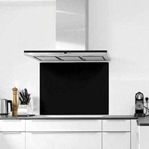 black glass splashback 60x80cm