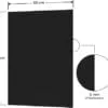 black glass splashback 60x80cm