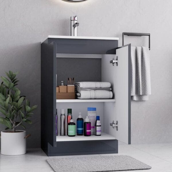 Denvor Grey 500mm Basin Vanity Unit