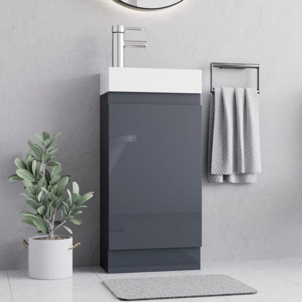 400mm Denvor Grey Vanity Unit