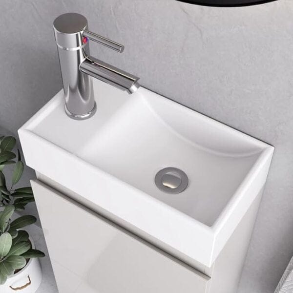 BELOFAY 400mm Denvor White Vanity Unit With Tap