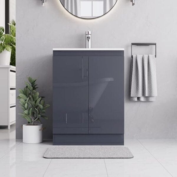 600mm Denvor Grey Floor Standing Vanity Unit