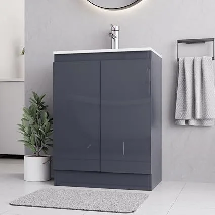 600mm Denvor Grey Floor Standing Vanity Unit