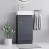 Denver Grey 400mm Vanity Unit with Free Waste - Image 2