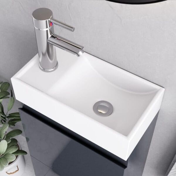 Denver Grey 400mm Vanity Unit with Free Waste - Image 5