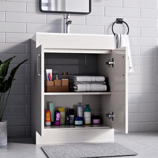 New York White 500mm Vanity Unit with Free Waste - Image 5