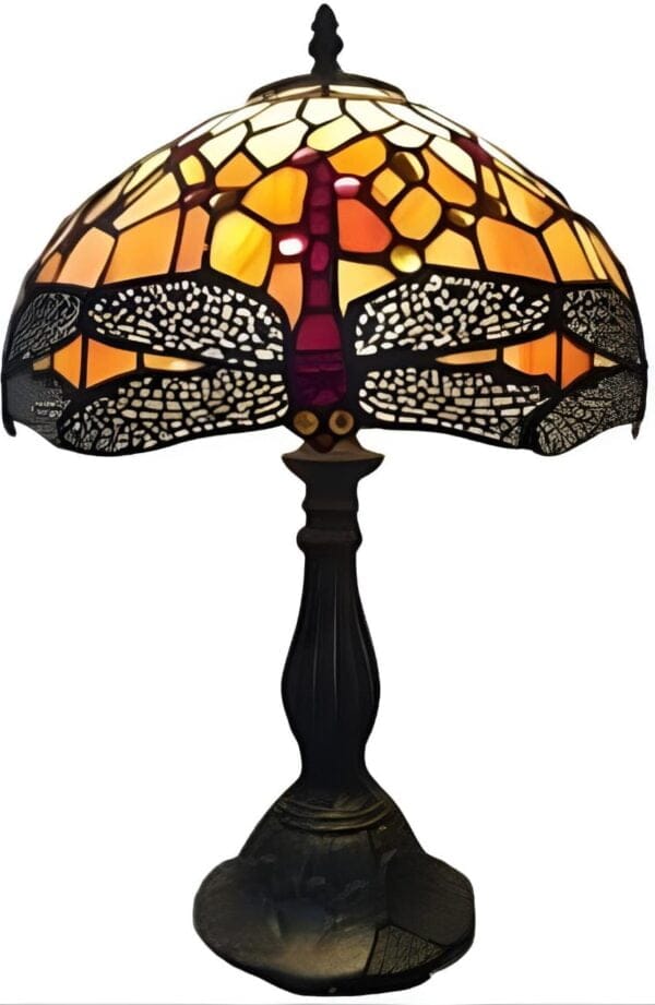 Red Dragonfly Tiffany Lamp