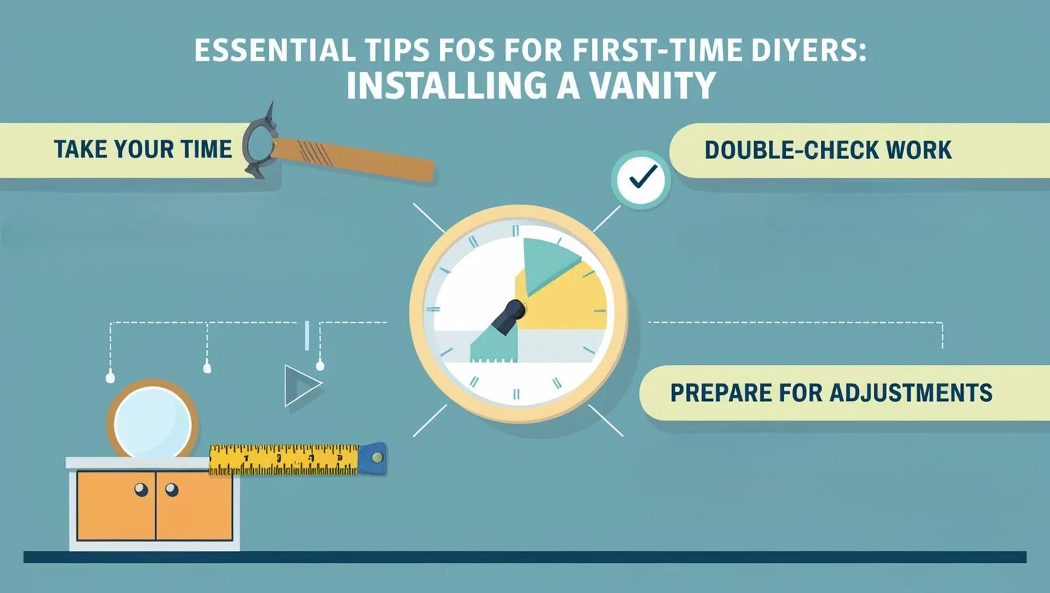 Tips for First-Time DIYers installing bathroom vanity unit