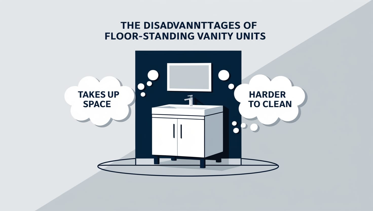 disadvantages of floor-standing vanity units