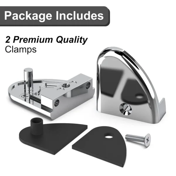 two premium quality glass clamps