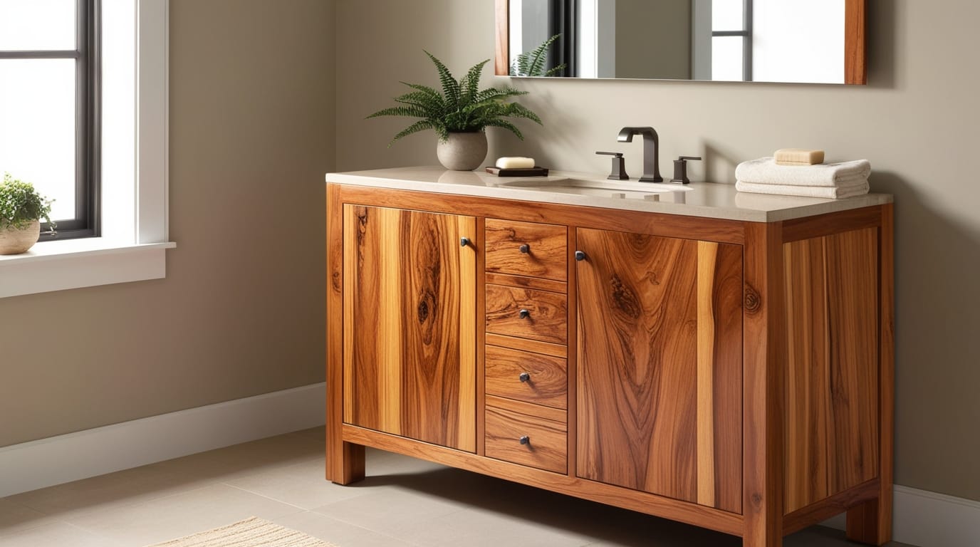 Solid Wood Bathroom Vanity Unit