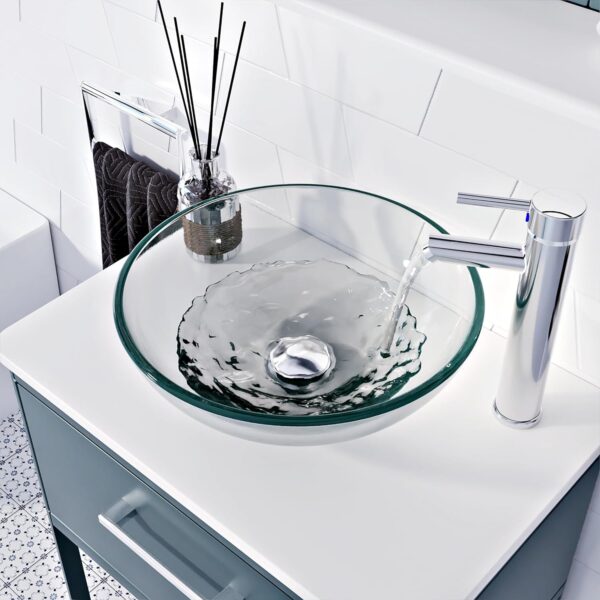 Round Glass Basin for Vanity and Bathroom