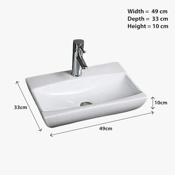 Modern wall mounted white ceramic cloakroom basin for bathrooms and vanities