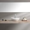 Glossy White Oval Countertop Basin - Image 5